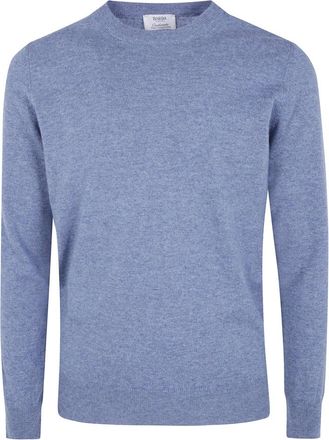 Barba Truien & Vesten, Heren, Blauw, L, Wol, Kangra Classic Ronde Hals Trui