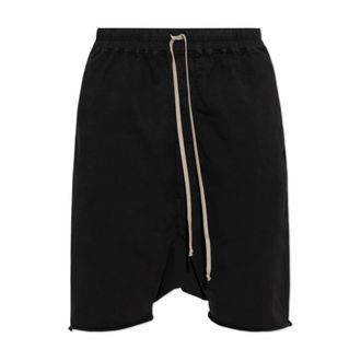 Rick Owens Long Shorts, male, Black, Size: XL Drawstring Pods Shorts