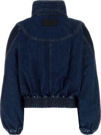 Givenchy Womens Blue Denim Bomber Jacket Mediumblue Exterior: Cotton Giacche E Gilet