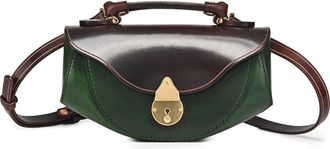OLD TREND Azalea Genuine Leather Vintage Everyday Crossbody in Green at Nordstrom