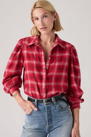 Levi's Juna Western Shirt - Donna - XS - Rosso / Isolde Plaid V2 Emboldened