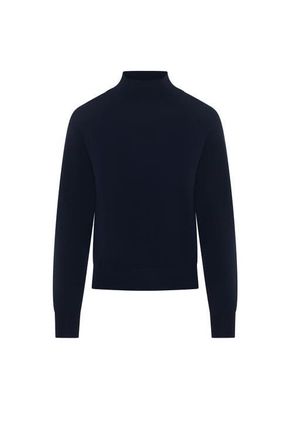 Vivid Raglan Mock Neck Viscose Nylon Knit Sweater in Dark Navy at Nordstrom, Size X-Large