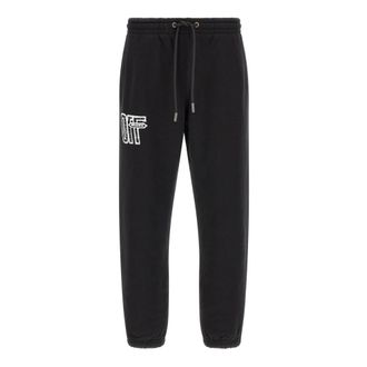 Off-white Motion Arrow Cuffed Sports Trousers - male - Off White - Sweatpants - Black - L - Trousers