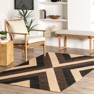 nuLOOM Bretta Geometric Braided Jute Area Rug
