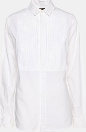 Roberto Cavalli White Cotton Button Front Shirt