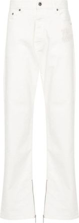 Off-white White Embroidered Log Jeans