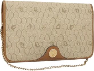 Dior Pre-owned Shoulder Bags, female, Beige, Size: ONE SIZE Pre-owned Plastic Shoulder Bag
