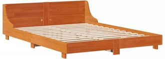 vidaXL Bed Frame without Mattress Wax Brown 120x200 cm Solid Wood Pine Vidaxl