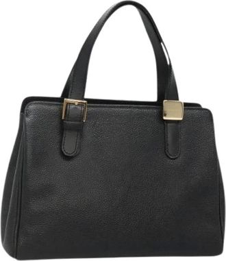 Burberry Pre-owned Handbags, female, Black, Size: ONE SIZE Pre-owned Leather Handbag