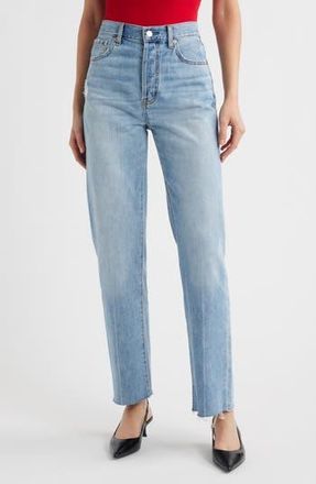 Pistola Denim Cassie Raw Hem Super High Waist Straight Leg Jeans in Savvy Vintage at Nordstrom Rack, Size 29