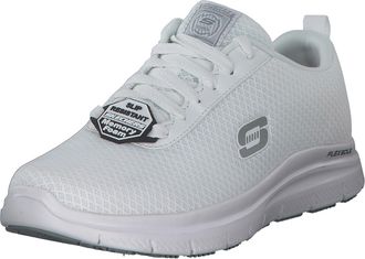 Skechers Mens Flex Advantage - Bendon SR Sneaker,White Mesh Water and Stain Repellent Treatmen,6.5 UK