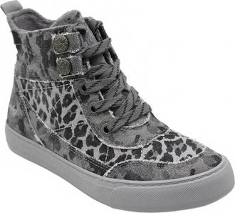 Blowfish Womens Upland High Top Sneakers In Dark Gray Peppercorn Camo Smokey City Kitty