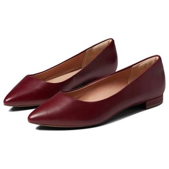 Rockport Total Motion Adelyn CI9984 Ballet Flat Womens Red Leather RHS8729