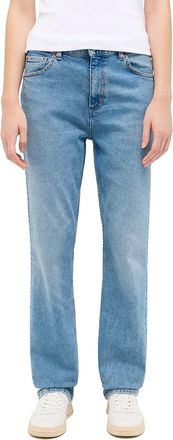 Mustang Straight-Jeans MUSTANG Damen Style Brooks Straight, Damen, Gr. 28, L&auml;nge 30, blau (582 mittelbalu), Denim/Jeans, 98% Baumwolle, 2% Elasthan, unifarben