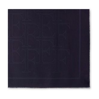 Elisabetta Franchi Accessoires, Dames, Blauw, ONE Size, Viscose en Modal Foulard Sjaal