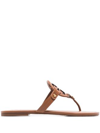 Tory Burch Miller leather sandals - women - Leather - 10.5 - Brown