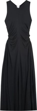 Bottega Veneta Jersey Jurk met Open Rug - Dames - Casual kleedjes - Zwart - M - Kleedjes