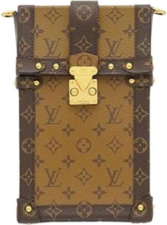 Louis Vuitton Pre-owned Pochette Trunk Verticale - Dames - Vintage Schoudertas - Bruin - ONE Size - Leer - Vintage