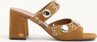Valentino Garavani Nellc&ocirc;te Slide Sandal in Split Leather 75mm Wo
