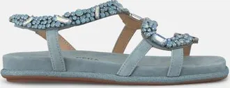 Alma En Pena Snake Sandal Flat in Blue at Nordstrom, Size 39