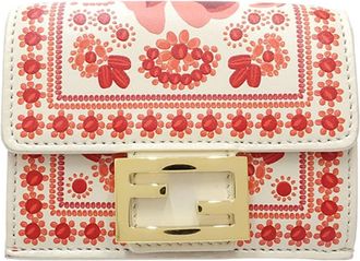 Fendi Pre-owned Fendi Leather Coral Bandana Baguette Micro Trifold Wallet Ladies D0FYF6OTL3GRWWSH