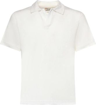 MC2 Saint Barth Jersey Linen Polo - Heren - Polos - Wit - 2XL - Linnen - Tops