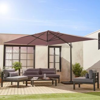 Sweeek 3x4m Rectangular Cantilever Parasol in Black