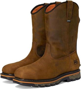 Timberland Men's Brown Genuine Leather outlet Boot US 10 M Pull-On Side Zip Ankle boot