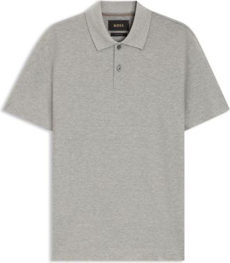 BOSS Regular-fit polo shirt in cotton and silk
