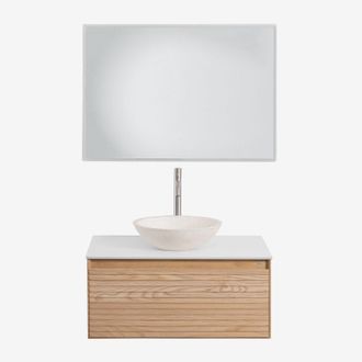 Sklum Sklum - Conjunto De Mueble De Ba&ntilde;o En Madera De Fresno Tedrik