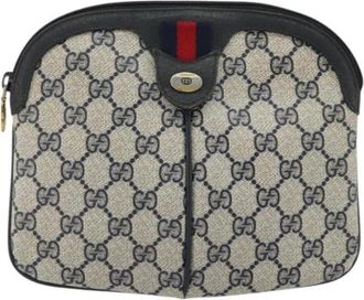 Gucci Pre-owned Vintage Schoudertas - unisex - Vintage Schoudertas - Beige - ONE Size - Leer - Vintage