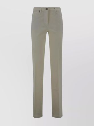 Etro cotton mid-rise straight-leg trousers