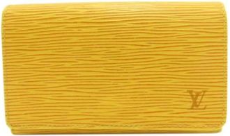 Louis Vuitton Pre-owned Wallets, female, Yellow, Size: ONE SIZE Pre-owned Vintage Epi Bi-fold Wallet
