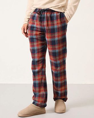 FatFace Lomond Check PJ Trouser - Blue