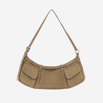 Pinko Pinko Pocket Body Wildleder-Umh&auml;ngetasche mit Taschen