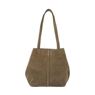 Vanessa Bruno Bruin Leren Shopper Tas - Dames - Shoppers - Bruin - ONE Size - Leer - Tassen