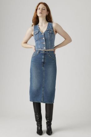 Levi's Falda con abertura trasera y tiro alto - Mujer - 25 - Azul / Review Time
