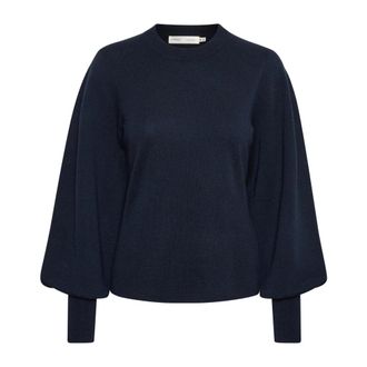 Inwear Rondgebreide kleding - Dames - Ronde hals truien - Blauw - 2XL - Truien & Vesten
