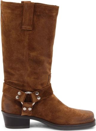 Julie Dee Vintage Effect Hoge Laarzen - Dames - Cowboylaarzen - Bruin - 39 EU - Schoenen