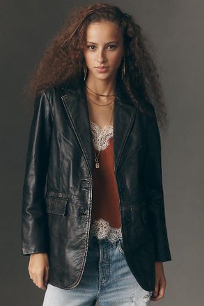 Avec Les Filles Oversized Leather Blazer Jacket