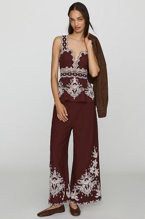 Farm Rio x Anthropologie Crochet Flower Pants