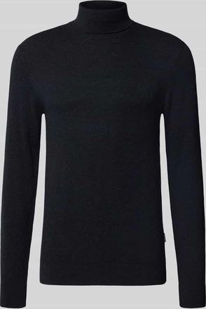 Blend Rollkragenpullover mit Label-Detail Modell BAGGE in Black, Größe 3XL