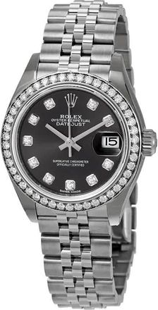 Rolex Lady Datejust Automatic Grey Diamond Dial Ladies Jubilee Watch 279384GYDJ
