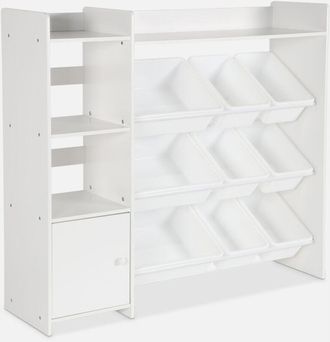 Sweeek Sweeek - Contenitore per bambini con 9 contenitori, 4 ripiani, 1 anta