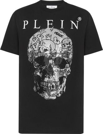 Philipp Plein T-Shirt Round Neck Skull - Heren - T-shirts - Zwart - 3XL - Katoen - Tops