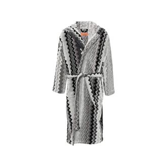 Missoni Home Robes, female, Gray, Size: 2XL Giacomo Hooded Bathrobe