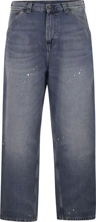 Carhartt Work in Progress dubbele knie relaxed fit timmermansjeans in gewassen denim