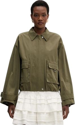 Isabelle Blanche Flap-Pocket Jacket - Dames - Zomerjassen - Groen - XS - Katoen - Jassen