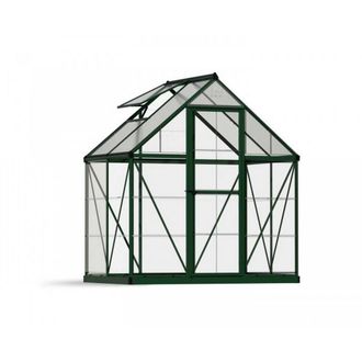 Palram Greenhouse Hybrid 6 x 4, Polycarbonate - L126 x W185 x H208 cm - Green