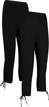 Bonprix Caprileggings BONPRIX, Damen, Gr. 56/58 (XXXL), N-Gr, schwarz, schwarz, Jersey, Obermaterial: 95% Baumwolle, 5% Elasthan, skinny fit, Hosen Caprileggi